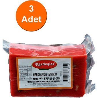 Kardeşler Şekerleme Kırmızı Cevizli Yaz Helva 3x400 gr
