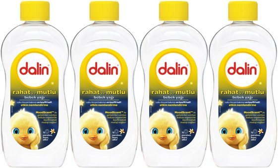 Dalin Organik Vanilyalı Hipoalerjenik Bebek Masaj Yağı 4x300 ml