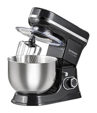 Lorenzo Master Pro Çelik 1000 W 4.5 lt Standlı Hamur Yoğurma ve Mutfak Şefi Siyah
