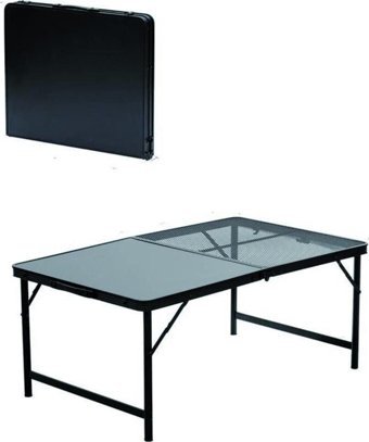 Madfox 60x45 cm Dikdörtgen Aliminyum Haki Kamp Masası
