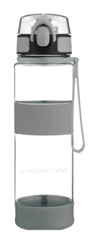 Uzspace 6005 Clever Trian Gri Plastik Okul Çocuk Suluk 350 ml