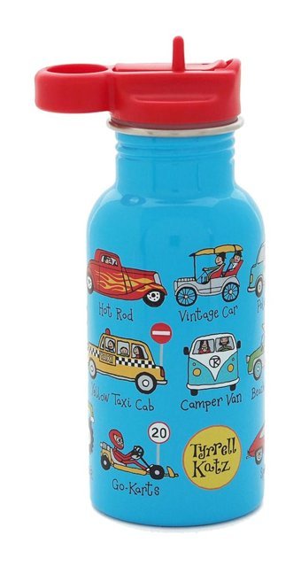 Tyrrell Katz Cars Pipetli Mavi Plastik Okul Çocuk Suluk 400 ml