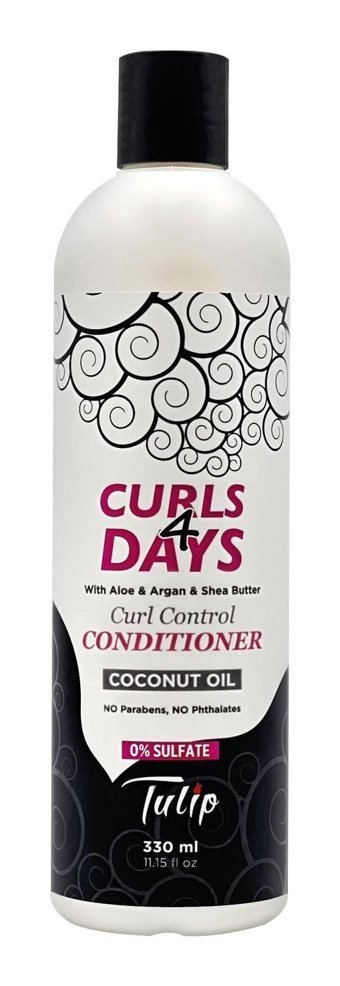 Tulip Curls 4 Days Curl Control Hindistan Cevizi Yağı Sülfatsız Bukle Belirginleştirici Kıvırcık Saçlar İçin Saç Kremi 330 ml
