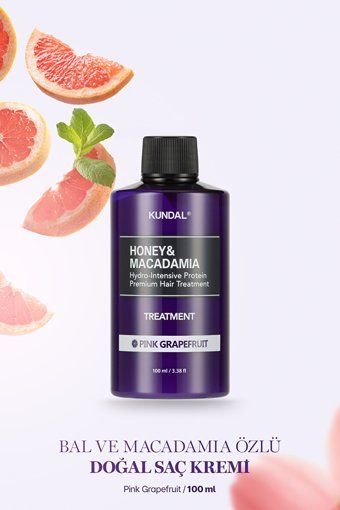 Kundal Pink Grapefruit Bal-Macadamia Özlü Saç Kremi 100 ml