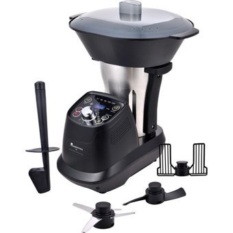 Masterpro Carlo Cracco Serisi 9123 Doğrayıcı Rendeli Çırpıcı 1200 W Siyah Mutfak Robotu