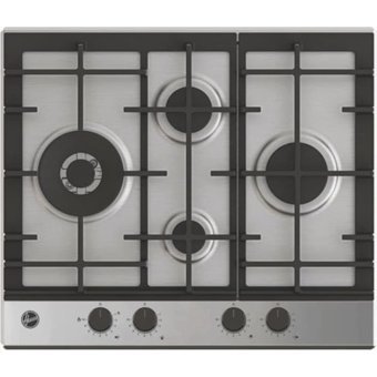 Hoover HHG6D5WC5X Paslanmaz Çelik 4 Gözlü Gri Doğalgazlı Ankastre Ocak