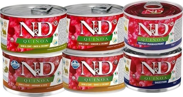 N&d Premium Karışık Et Parçacıklı Yavru-Yetişkin Yaş Köpek Maması 140 gr 6'lı