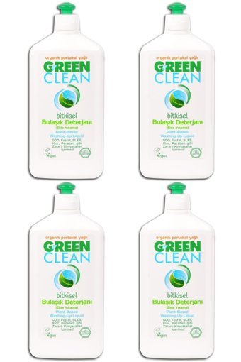 Green Clean Portakal Kokulu Organik Sıvı El Bulaşık Deterjanı 4x500 ml