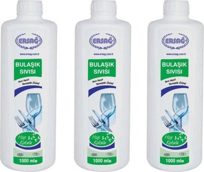 Ersağ Hoş Kokulu Sıvı El Bulaşık Deterjanı 3x1 lt