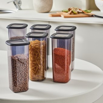Karaca Forbs 6'lı Dikdörtgen Plastik Saklama Kabı 1.75 lt
