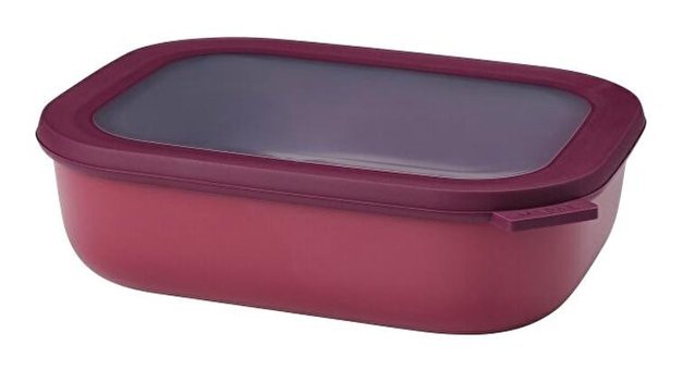 Mepal Multi Bowl Cirqula Rectangular Bordo 2'li Dikdörtgen Plastik Saklama Kabı 2 lt