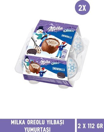 Milka Yumurta Oreolu Sütlü Çikolata 112 gr 2'li