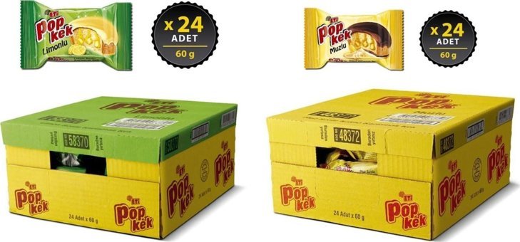 Eti Popkek Limon-Muz Kek 48x60 gr