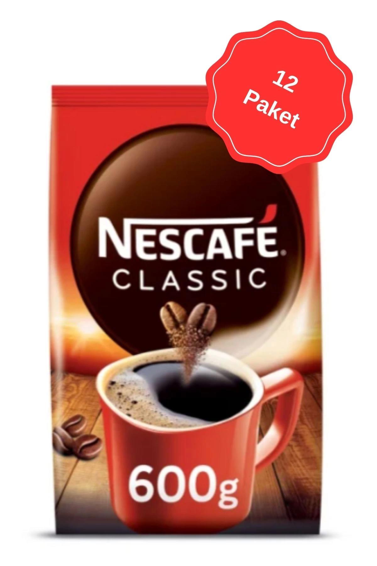 Nescafe Classic Paket Granül Kahve 12x600 gr