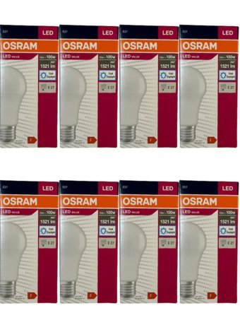 Osram 13W (100W) 6500K (Beyaz Işık) E27 Duylu Led Ampul (8 Adet)