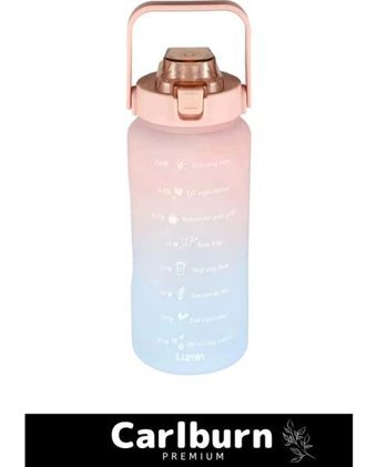 Carlburn Premium Pipetli Mavi-Pembe Plastik Detoks Suluk 1 lt