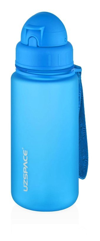 Uzspace Pipetli Mavi Plastik Spor Çocuk Suluk 400 ml