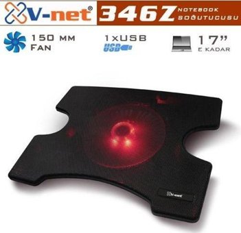 V-Net 1 Fanlı Plastik 15.6 inç Laptop Soğutucu