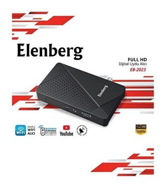 Elenberg EB-2023 512 MB Dahili İnternetli Mini Çanaklı-Çanaksız Full HD Uydu Alıcısı