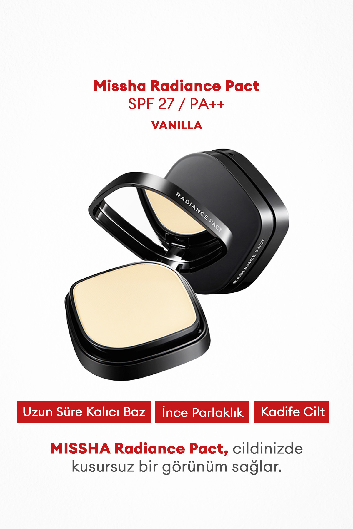 Missha Radiance Pact Vanilla 27 Faktör Kompakt Pudra