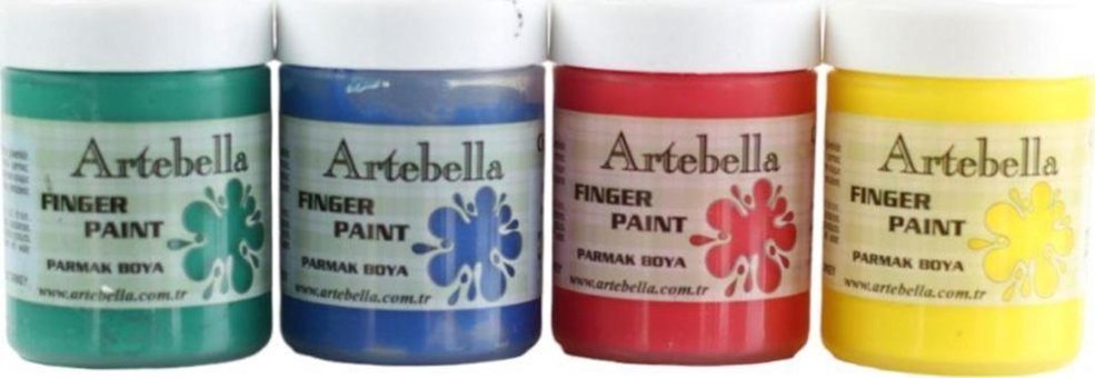Artebella Yıkanabilir 50 ml Tekli Çok Renkli Parmak Boyası