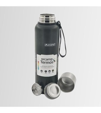 Xsay Kamp Paslanmaz Çelik 1.5 lt Outdoor Termos Termos Siyah