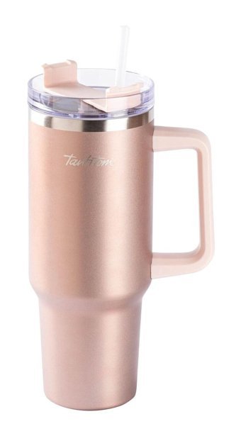 Tantitoni 020-01-Move Paslanmaz Çelik 1.2 lt Pipetli Outdoor Bardak Termos Rose Gold