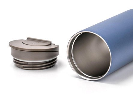 Tyeso Flat Paslanmaz Çelik 500 ml Outdoor Termos Termos Mavi