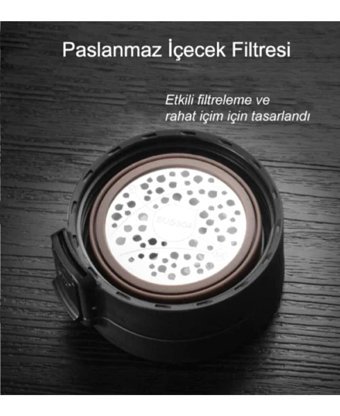 Misscafe Snape Paslanmaz Çelik 380 ml Outdoor Bardak Termos Gold