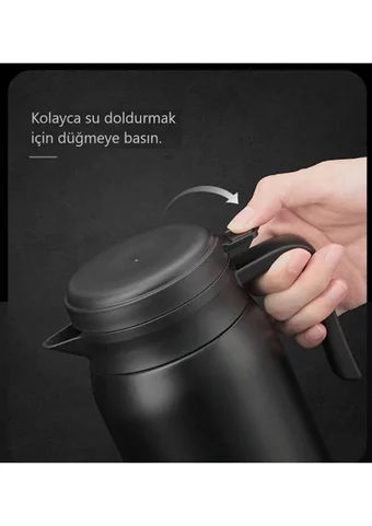 Uzspace Office Serisi Paslanmaz Çelik 830 ml Outdoor Sürahi Termos Kırmızı