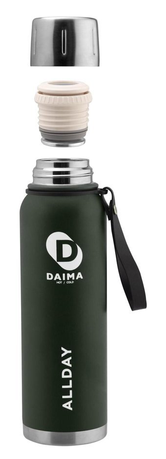 Daima Allday Paslanmaz Çelik 1 lt Outdoor Termos Termos Yeşil