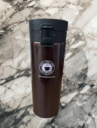 Arow Süper Trend - D-281 Paslanmaz Çelik 500 ml Outdoor Bardak Termos Kahverengi