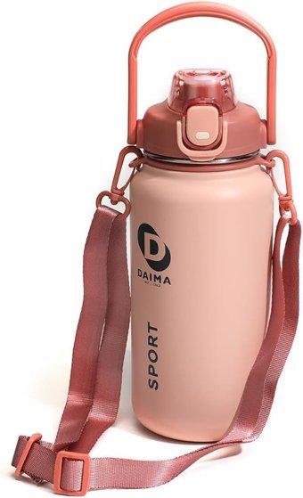 Daima Sport Paslanmaz Çelik 1.3 lt Pipetli Outdoor Termos Termos Pembe