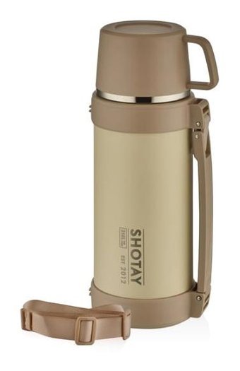 Shotay Nature Paslanmaz Çelik 1.2 lt Outdoor Termos Termos Kahverengi