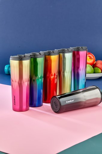 Cooker New Cool Lüx Çelik 500 ml Outdoor Bardak Termos Kırmızı - Turuncu