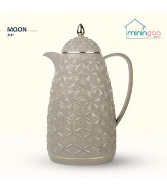 Miningaa Moon ABS Plastik 1 lt Outdoor Çaydanlık Termos Bej