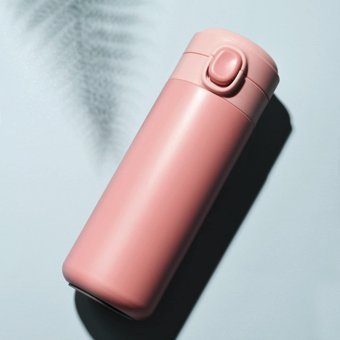 Jiminiso Dijital Göstergeli Paslanmaz Çelik 500 ml Outdoor Termos Termos Pembe
