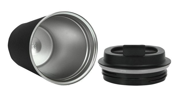 Sedef Silver Mattblack Serisi Paslanmaz Çelik 350 ml Outdoor Bardak Termos Siyah