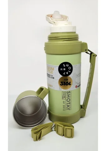 Shotay Nature Paslanmaz Çelik 1.2 lt Outdoor Termos Termos Yeşil