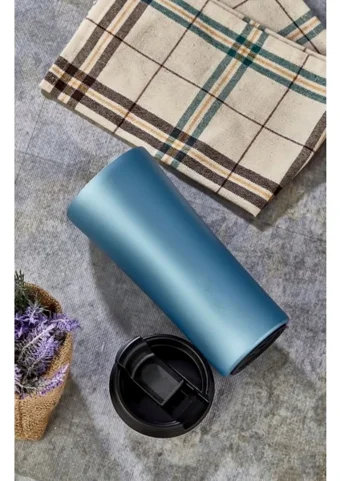 Wonder Acapulco Paslanmaz Çelik 400 ml Pipetli Outdoor Matara Termos Mavi