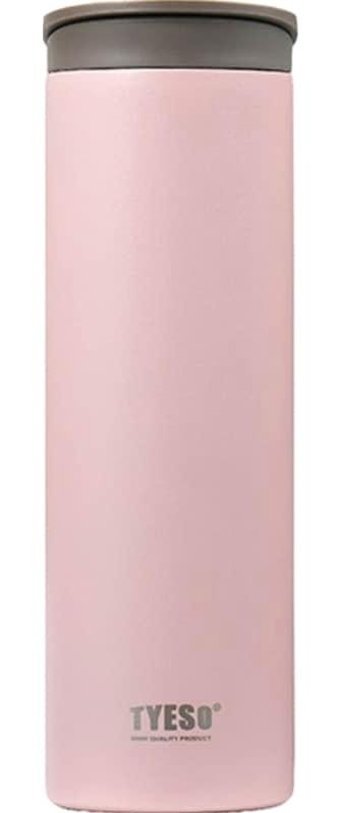 Tyeso Flat Paslanmaz Çelik 500 ml Outdoor Termos Termos Pembe