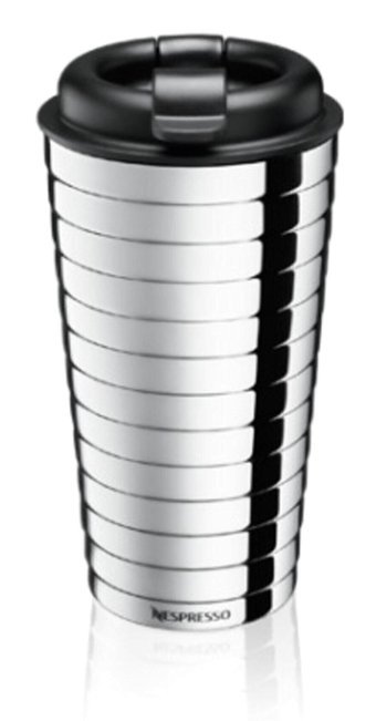 Nespresso Touch Travel Paslanmaz Çelik 345 ml Outdoor Bardak Termos Gümüş
