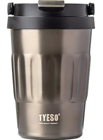 Tyeso Coffe Mug Paslanmaz Çelik 400 ml Outdoor Bardak Termos Gri