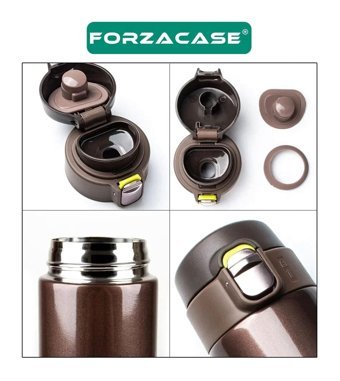 Forzacase Fc432 Paslanmaz Çelik 400 ml Pipetli Outdoor Matara Termos Gümüş
