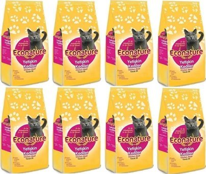 Econature Tavuklu Tahıllı Yetişkin Kedi Maması 8x1 kg