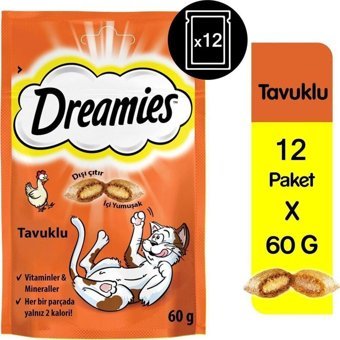 Dreamies Tavuk Yetişkin Kedi Maması 12x60 gr