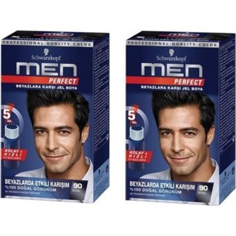 Schwarzkopf Men Perfect 90 Siyah Jel Erkek Saç Boyası 2x40 ml