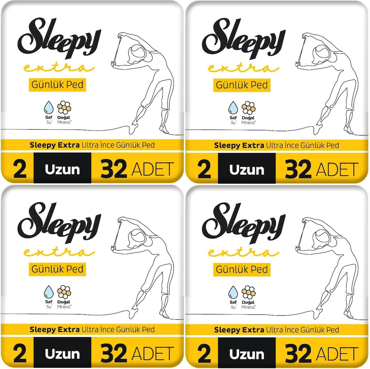 Sleepy Extra 32'li 4 Adet Normal Ultra İnce Günlük Ped
