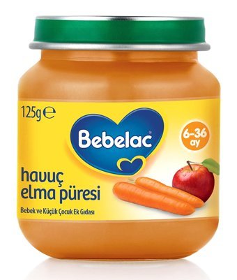 Bebelac Tahıllı Elmalı Havuçlu Kavanoz Maması 125 gr