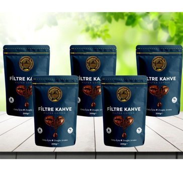 Tarihi Adıyaman Kahvecisi Arabica Öğütülmüş Filtre Kahve 5x200 gr